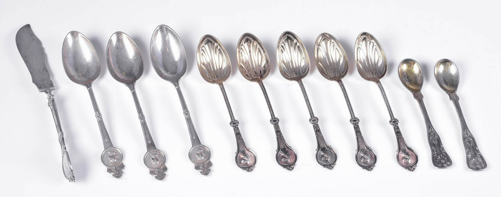 (11) Coin Silver Spoons and Master Butter (1 of 4)