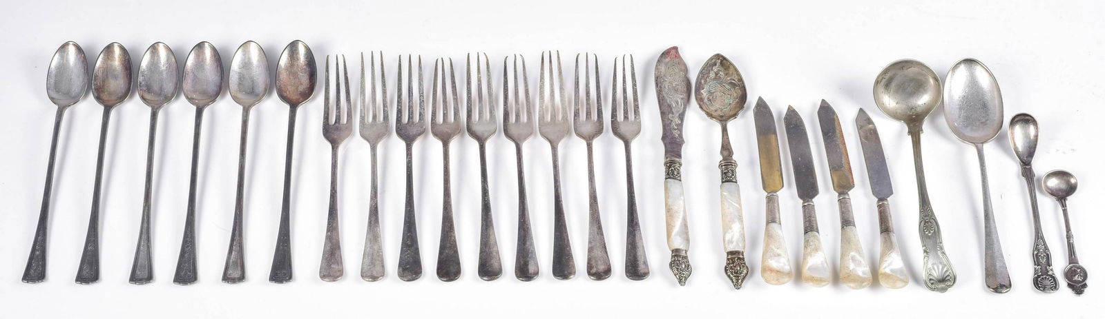 (25) Lot of Sterling, Coin & Silver Plate Flatware (1 of 2)