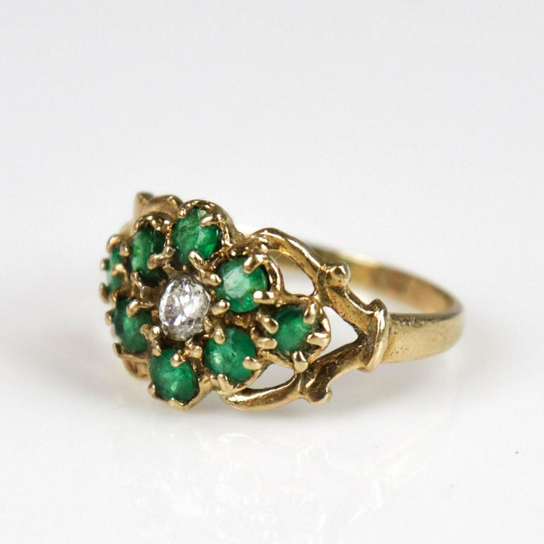 10K Emerald Diamond Ring (1 of 5)