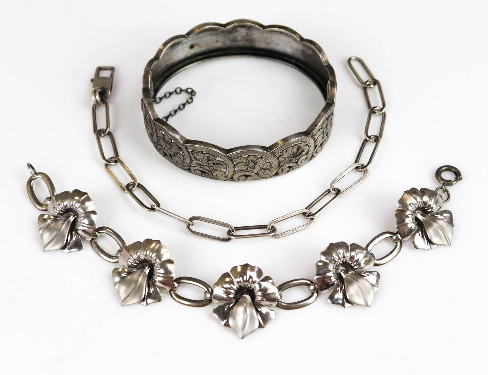 (3) Sterling Silver Bracelets (1 of 4)