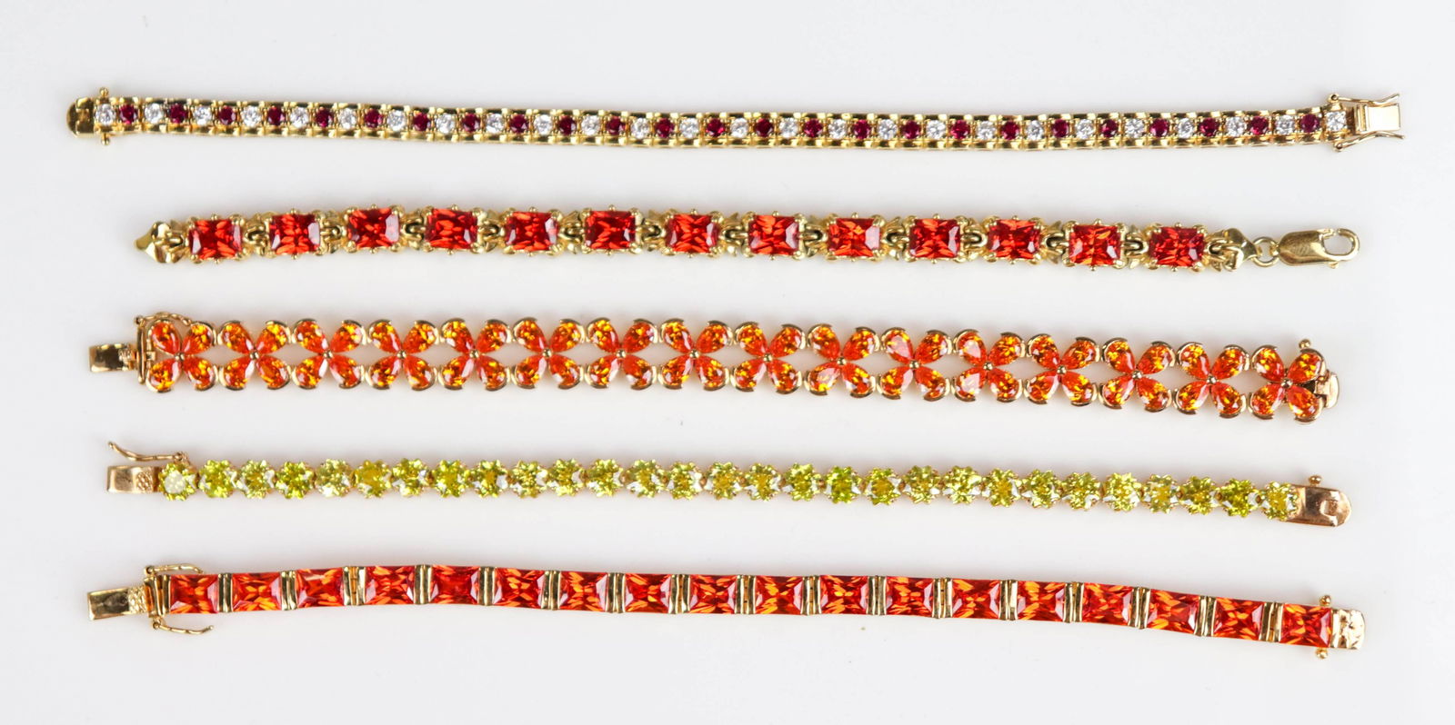 (5) Gold tone Bracelets .925 (1 of 14)