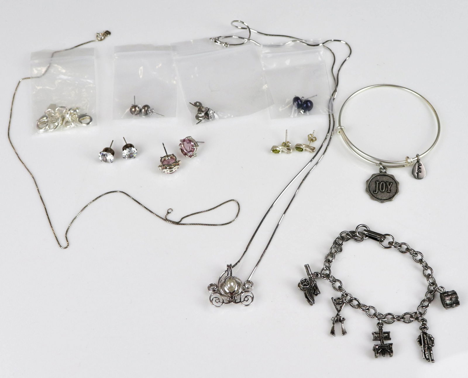 Sterling silver and Silver tone Mixed Jewelry Lot (1 of 4)