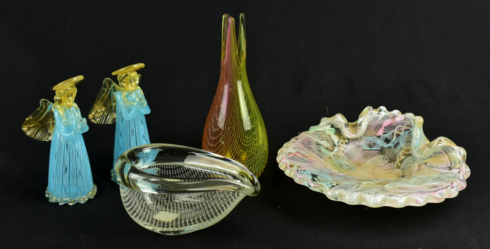 (5) Pcs Murano and Style Art Glass (1 of 3)