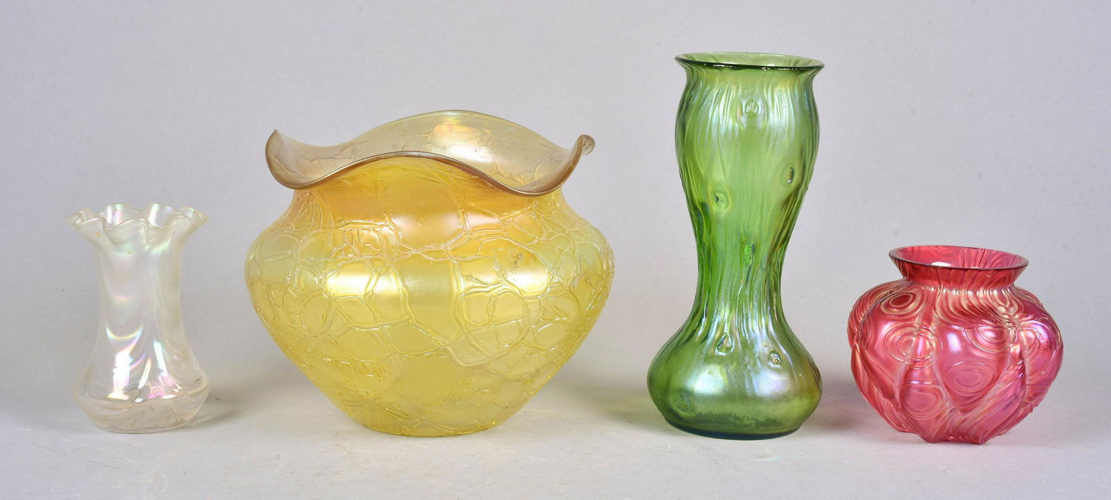 (4) Art Glass Vases (1 of 3)