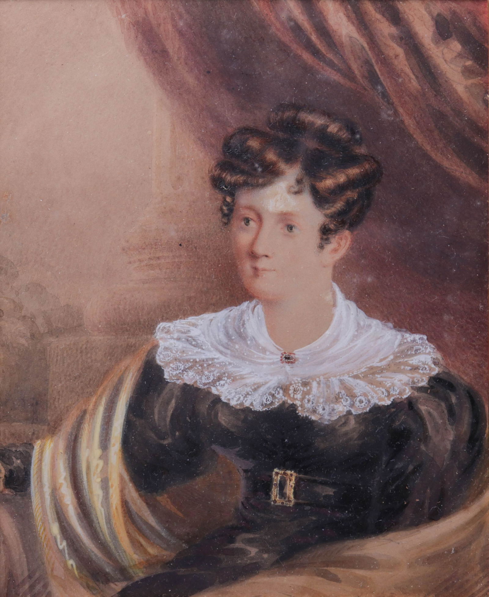 18th-19th C Watercolor Portrait Painting (1 of 3)