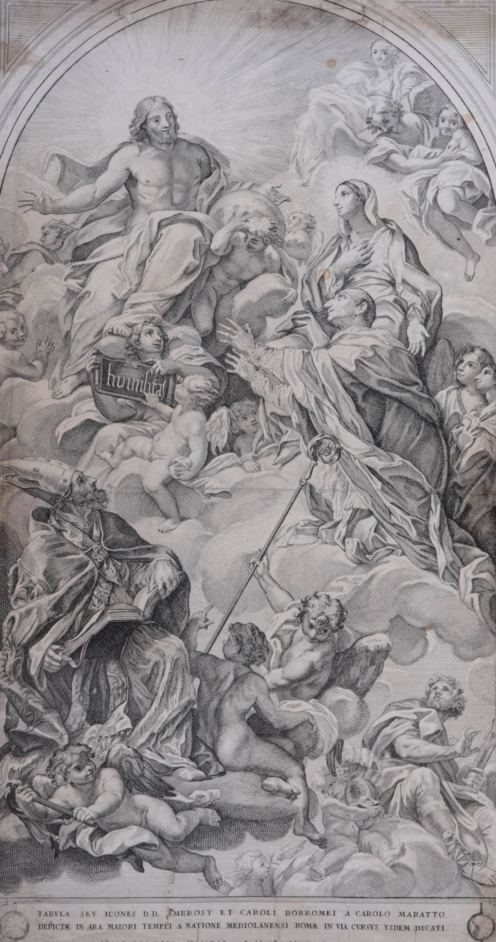 Engraving "Christ with St. Ambrose (1 of 2)