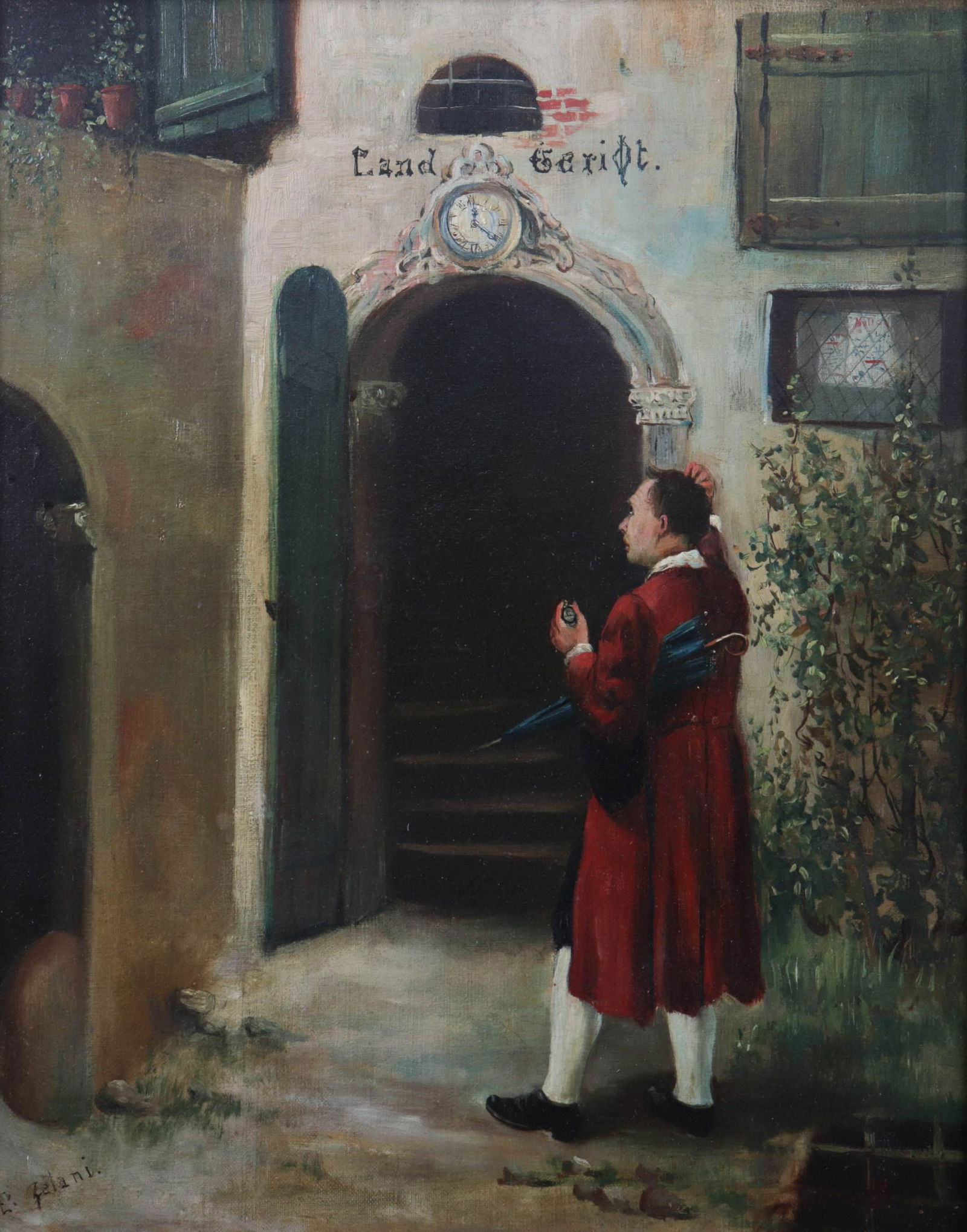 E Zelani Painting "Arriving to Court" (1 of 6)