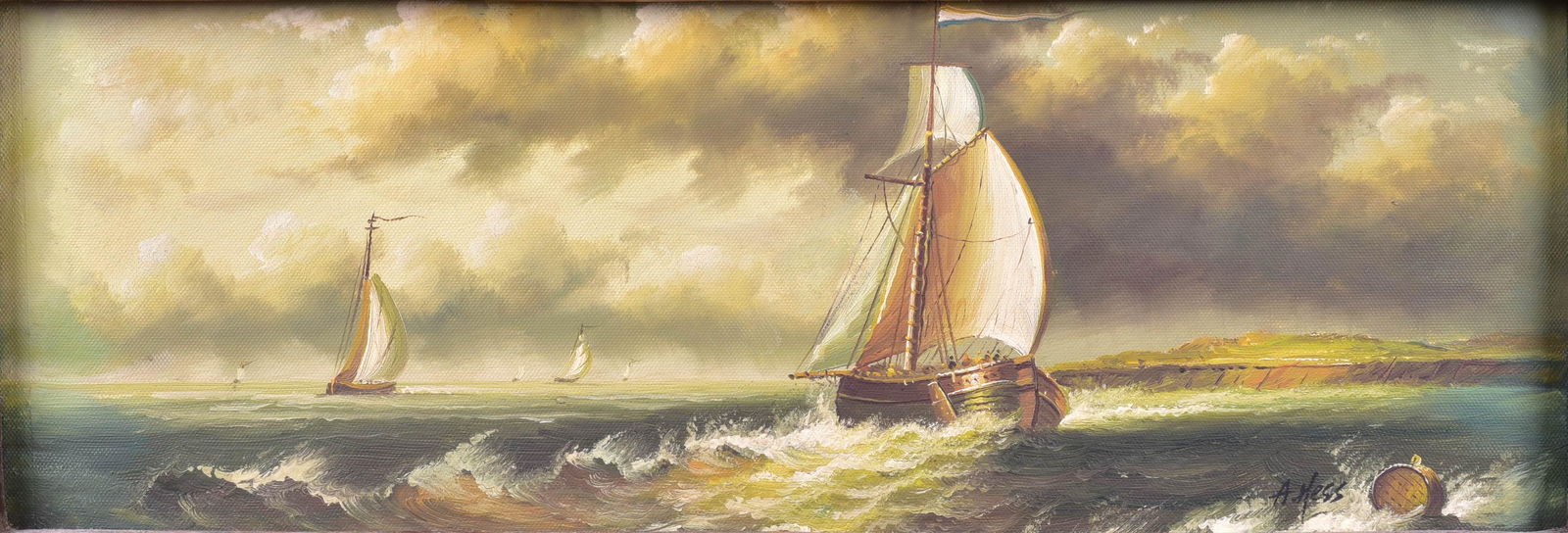 Reproduction Painting of Sailing Ships (1 of 2)