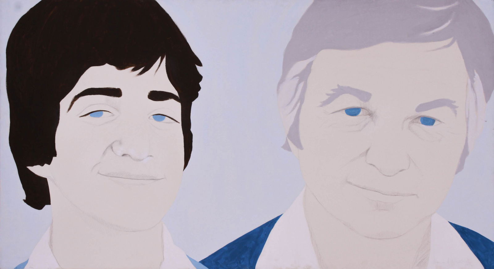 Howard Weinstein 20th C American painting of (2) men (1 of 3)