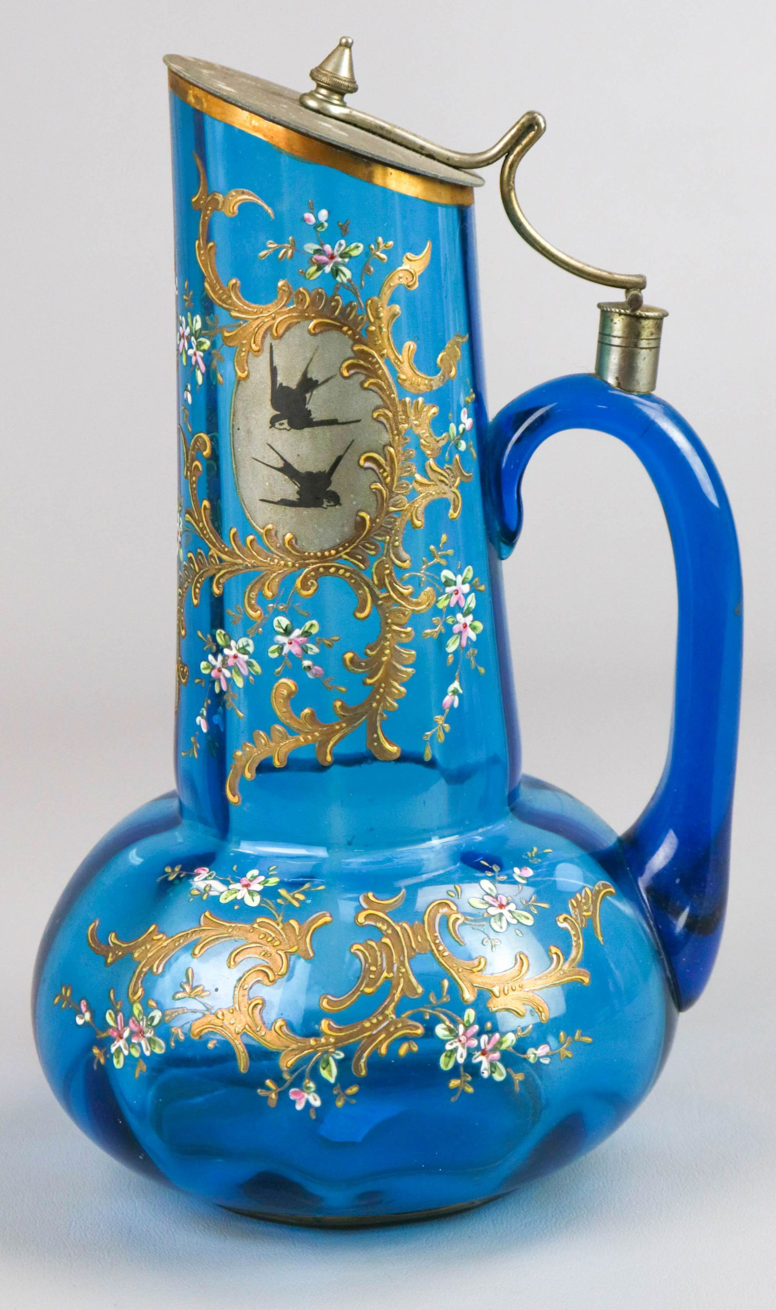 Venetian Art Glass Enamel Ewer (1 of 1)