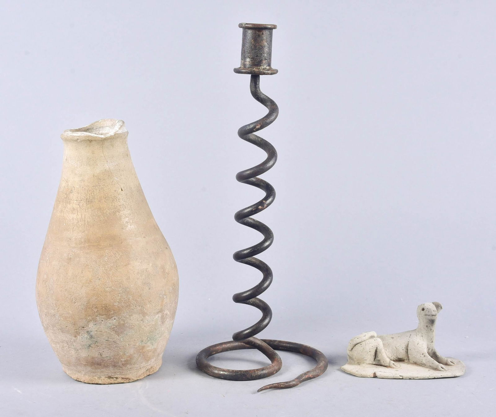 Candlestick, Vase, Dog Figure (1 of 2)
