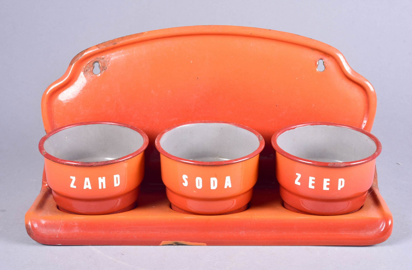 Enameled Wall Hanging Kitchen Cleaner Container (1 of 1)