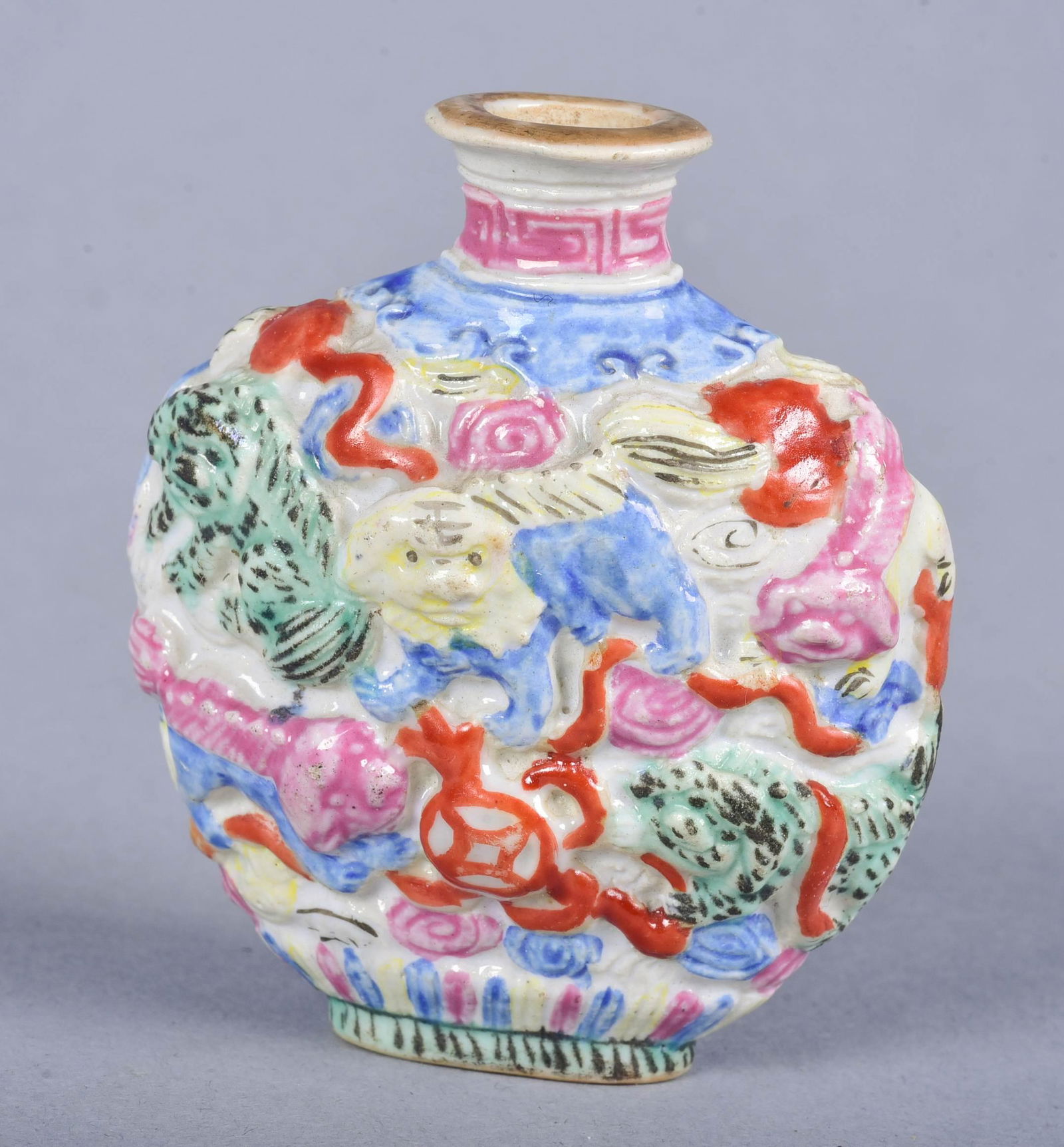 Chinese Molded Porcelain Snuff Bottle (1 of 3)