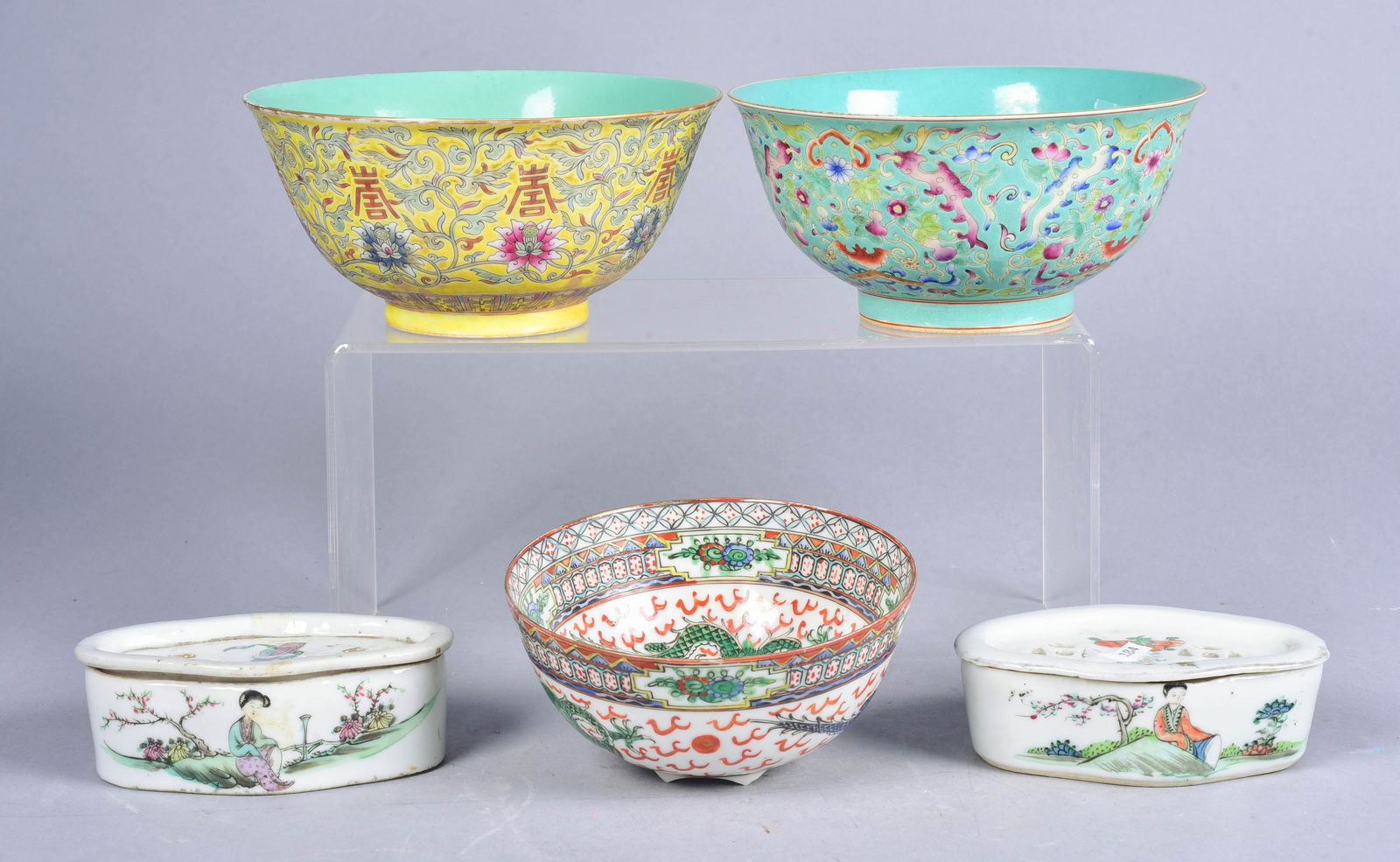 (5) Pcs Asian Porcelain (1 of 4)
