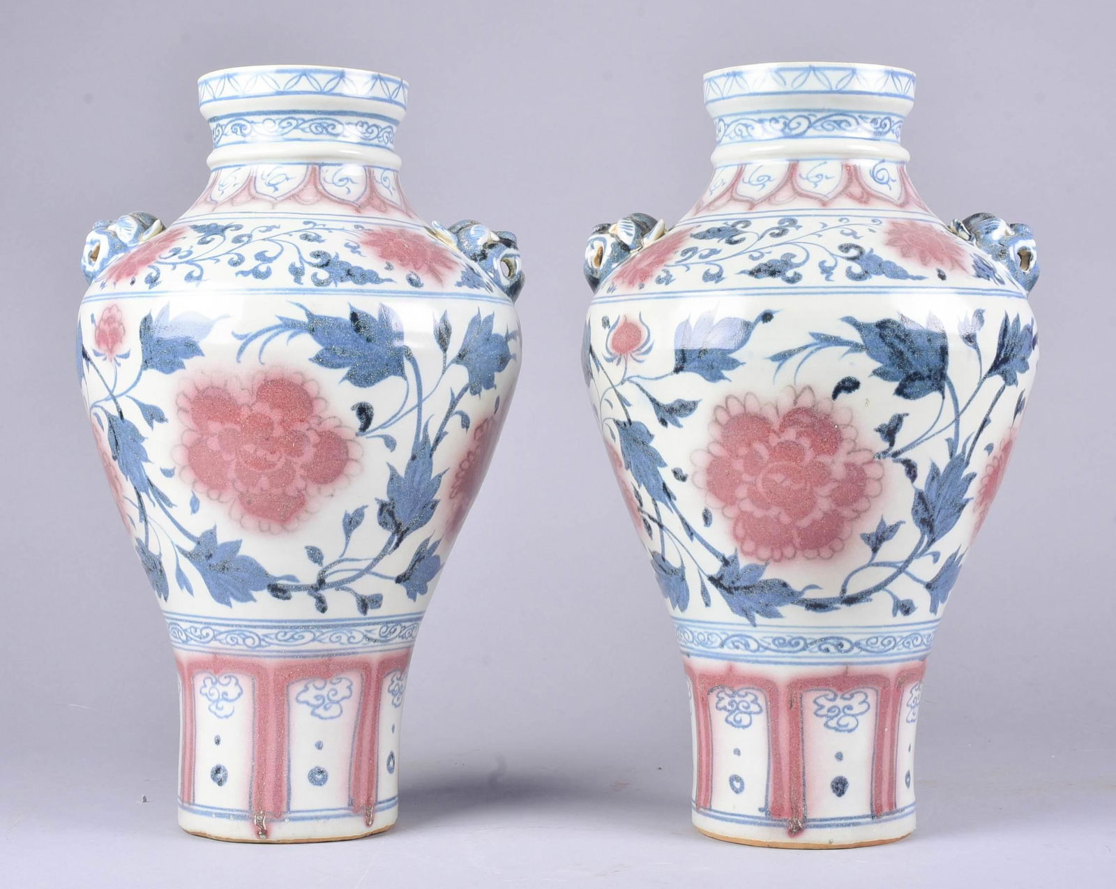 Pair of Asian Pottery Vases (1 of 4)