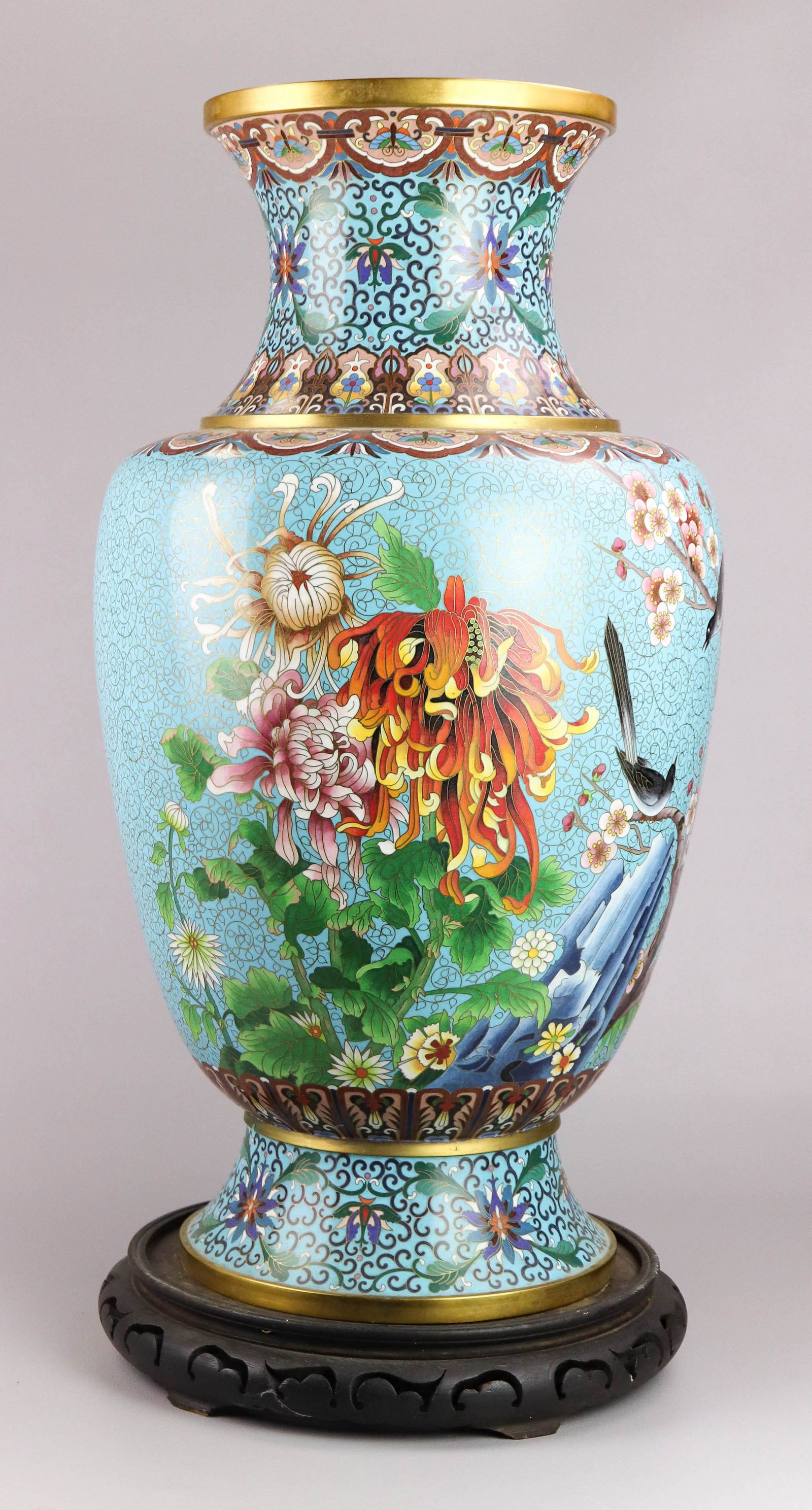 Large Chinese Cloisonne Vase (1 of 3)