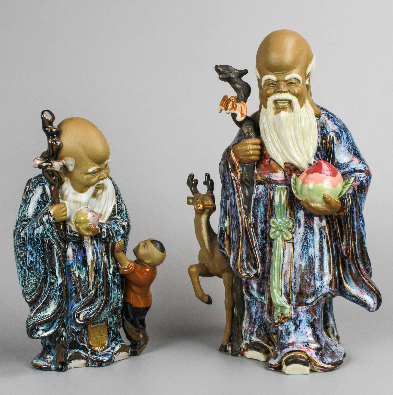 (2) Chinese Pottery Figures (1 of 6)