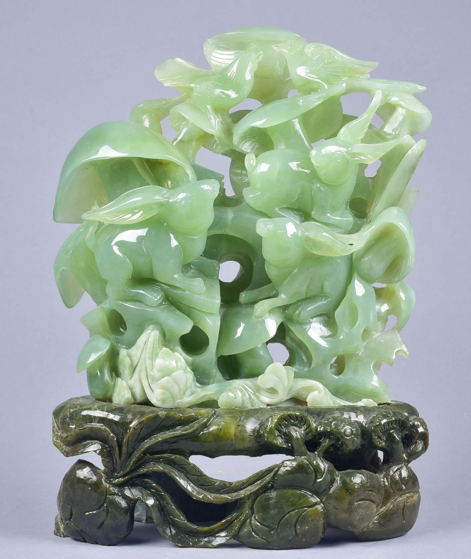 Chinese Carved Green Stone Figure (1 of 4)