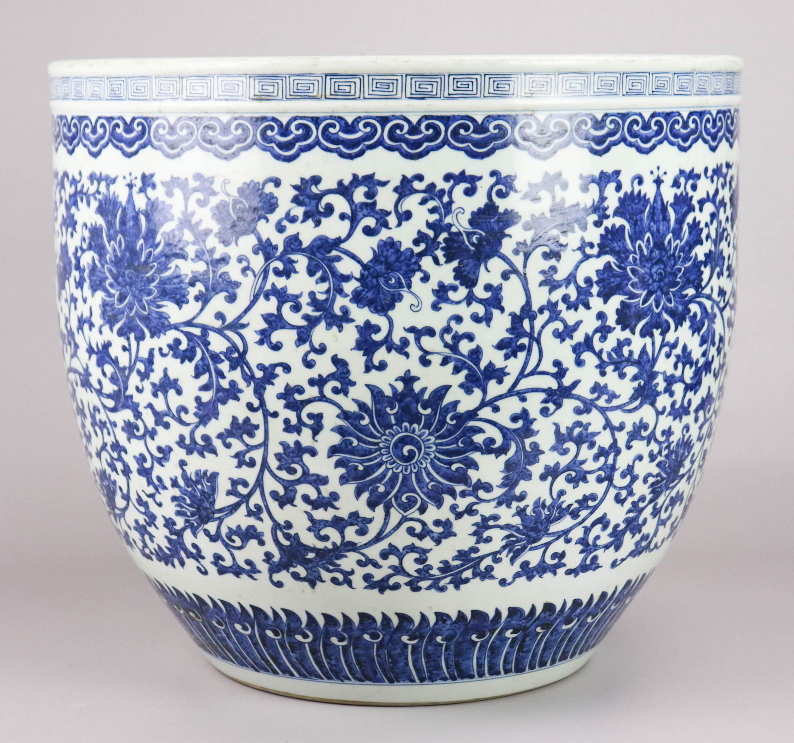 Chinese Blue & White Porcelain Cache Pot (1 of 4)