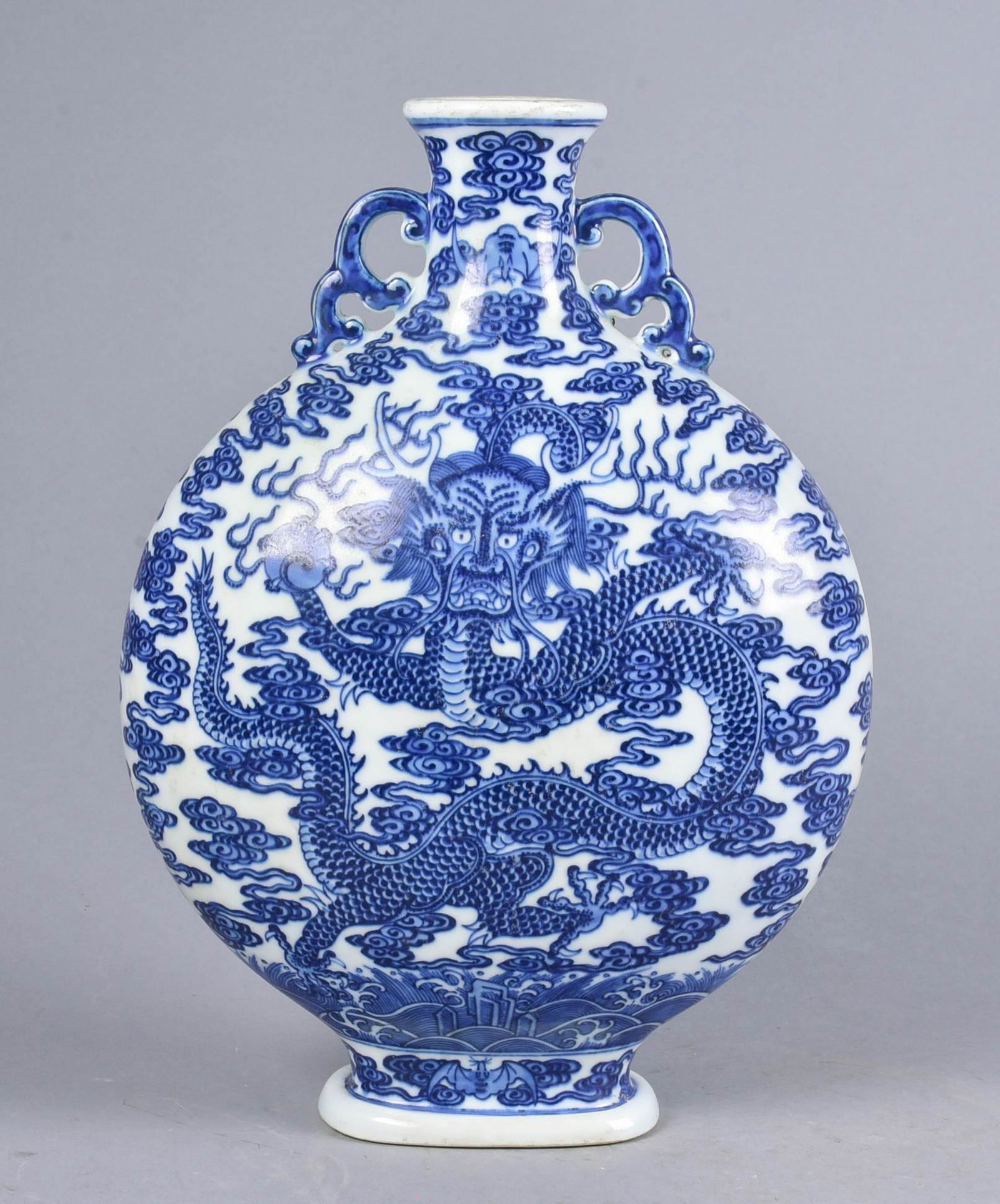 Chinese Blue & White Moon Flask Vase (1 of 5)