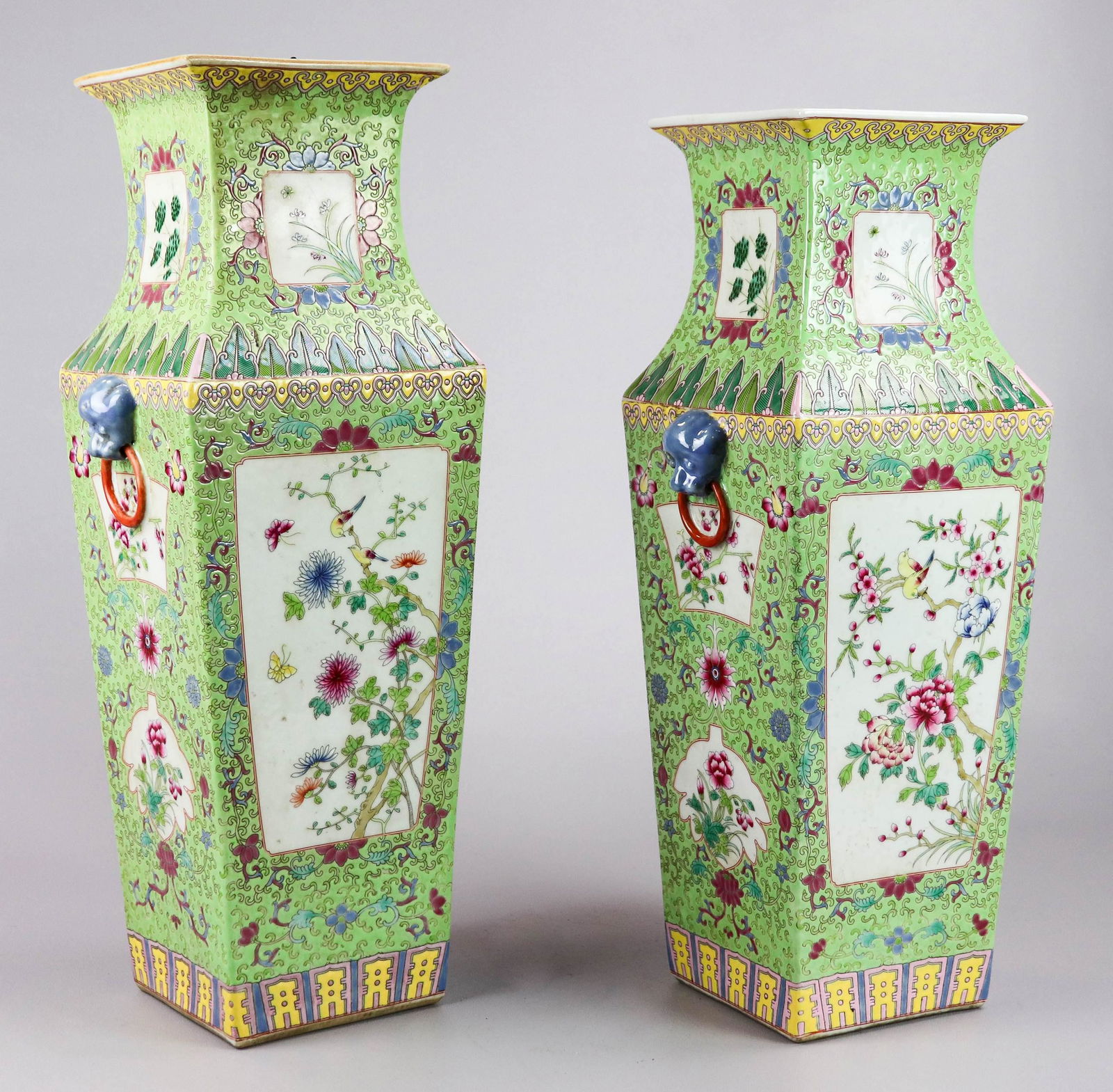 (2) Chinese Famille Rose Porcelain Vases (1 of 5)