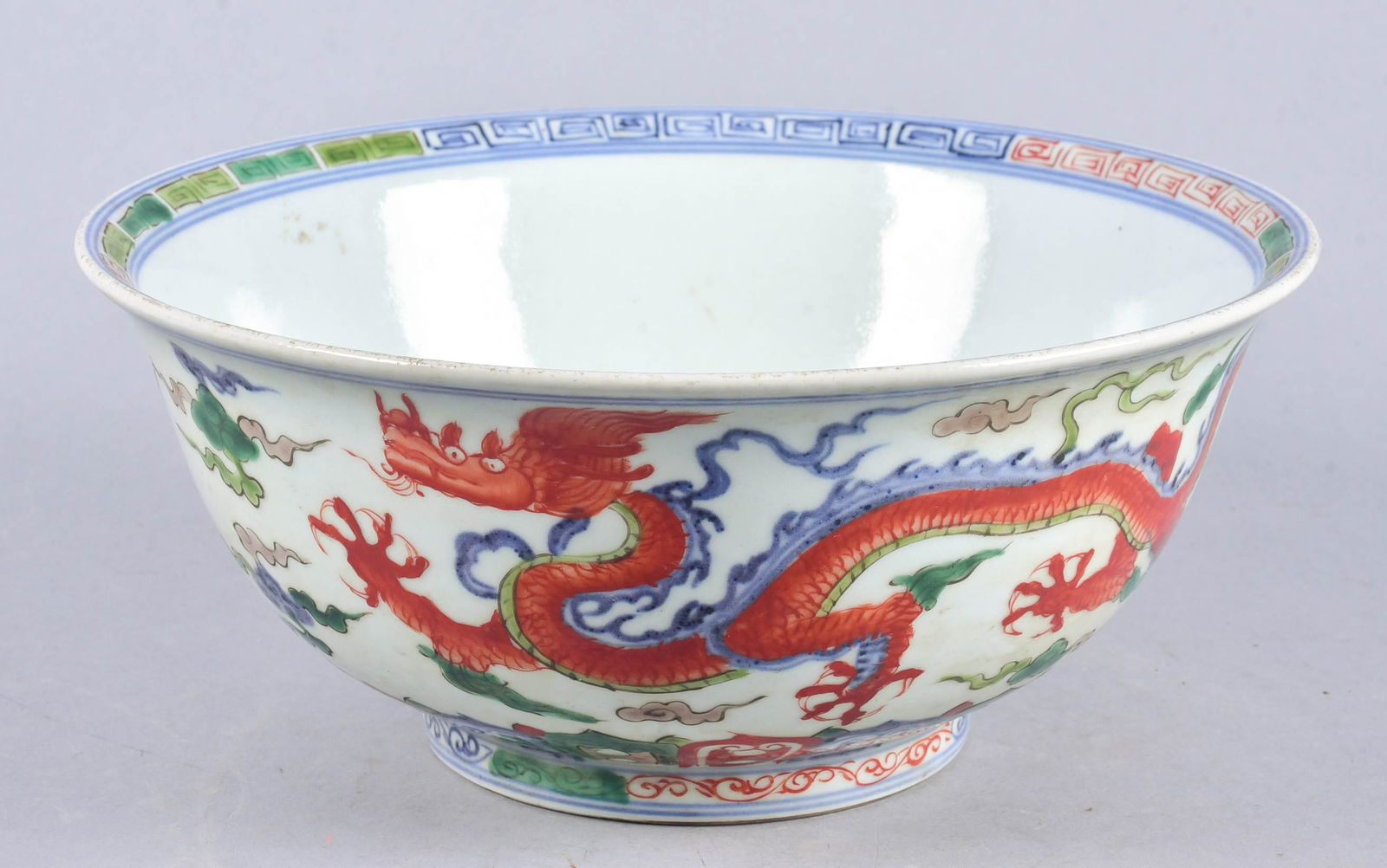 Chinese Doucai Porcelain Dragon Bowl (1 of 6)