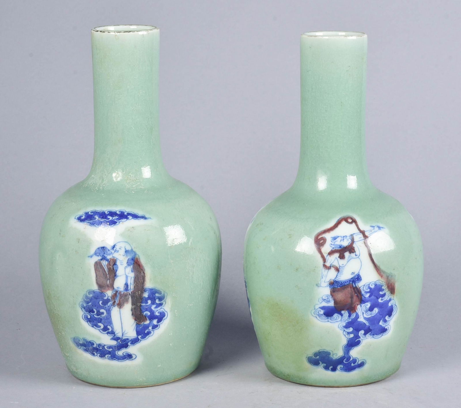 Pair of Chinese Porcelain Bottle Vases (1 of 6)
