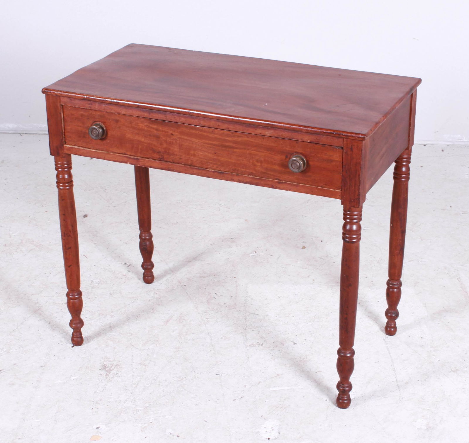 Cherry Sheraton Side Table w/Drawer, c 1810-20 (1 of 4)