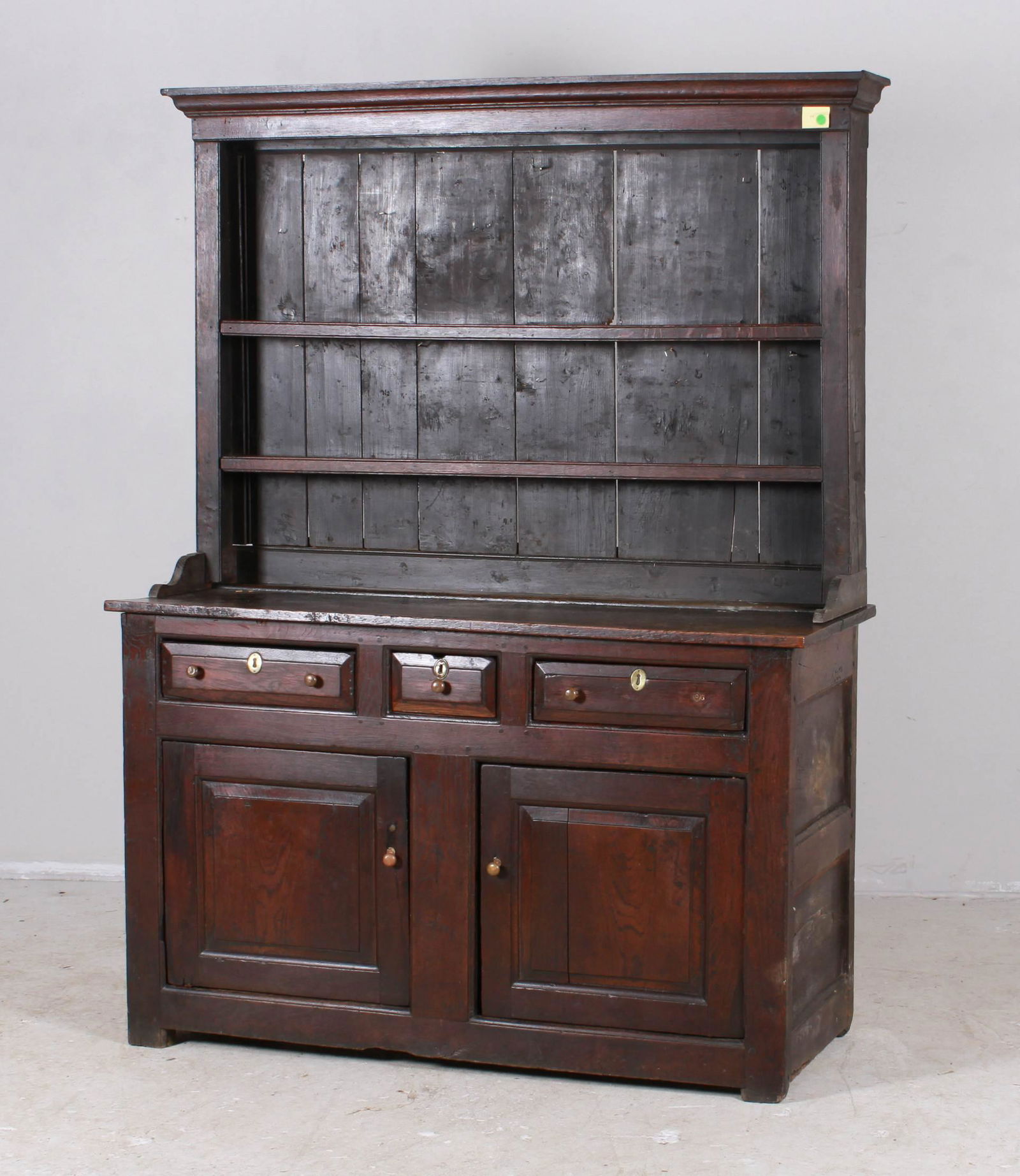 Walnut 2 Pc Open Top Wall Cupboard (1 of 6)
