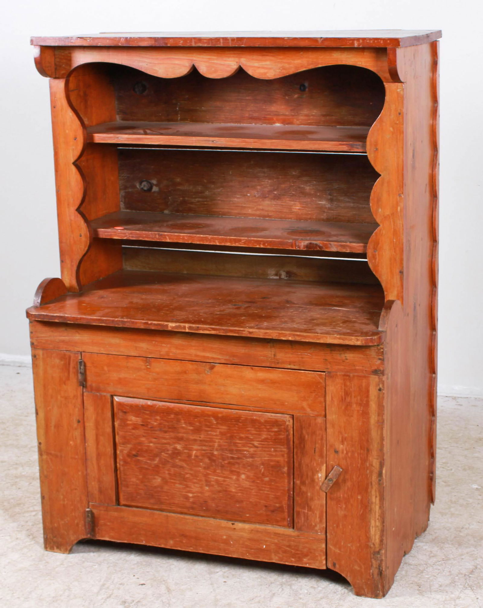 Child's size pine step back cupboard (1 of 7)