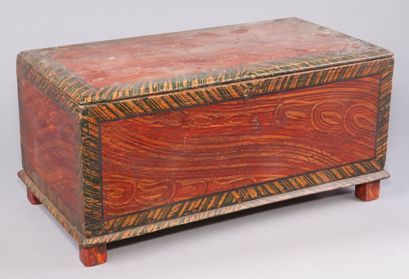 Faux Grain Painted Diminutive Blanket Chest (1 of 4)