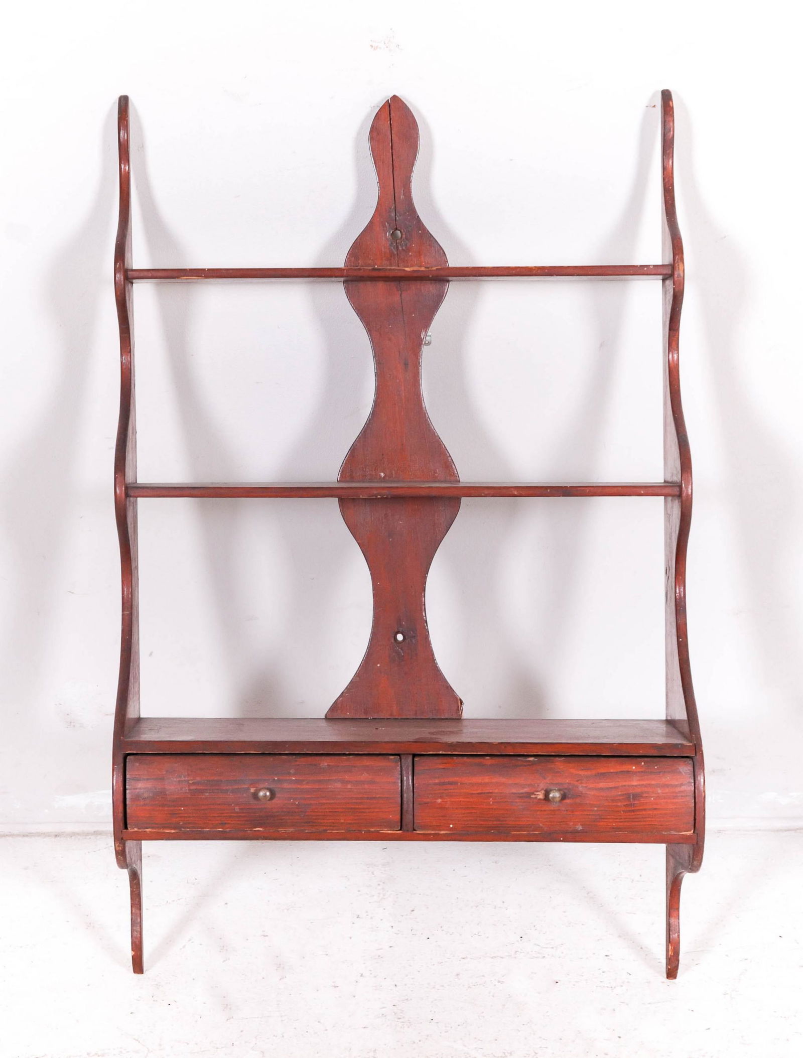 Pine and poplar hanging curio shelf (1 of 2)