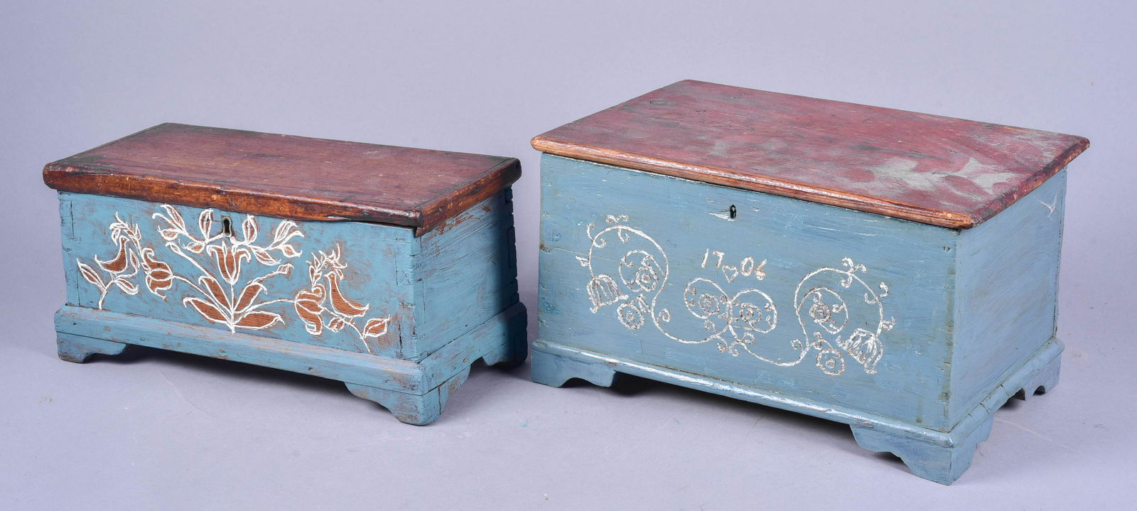 (2) Miniature Blanket Chests (1 of 6)