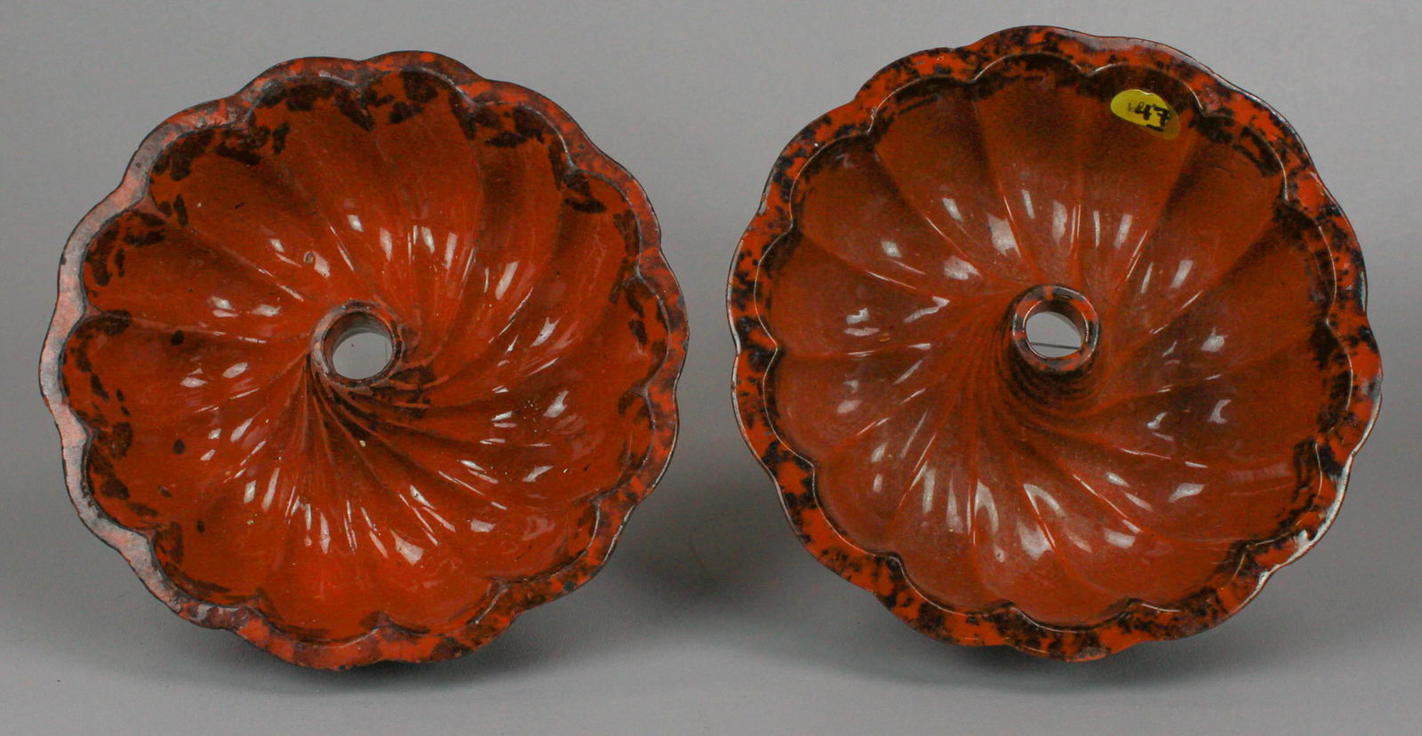 Pair Redware Turk's Head Molds (1 of 2)
