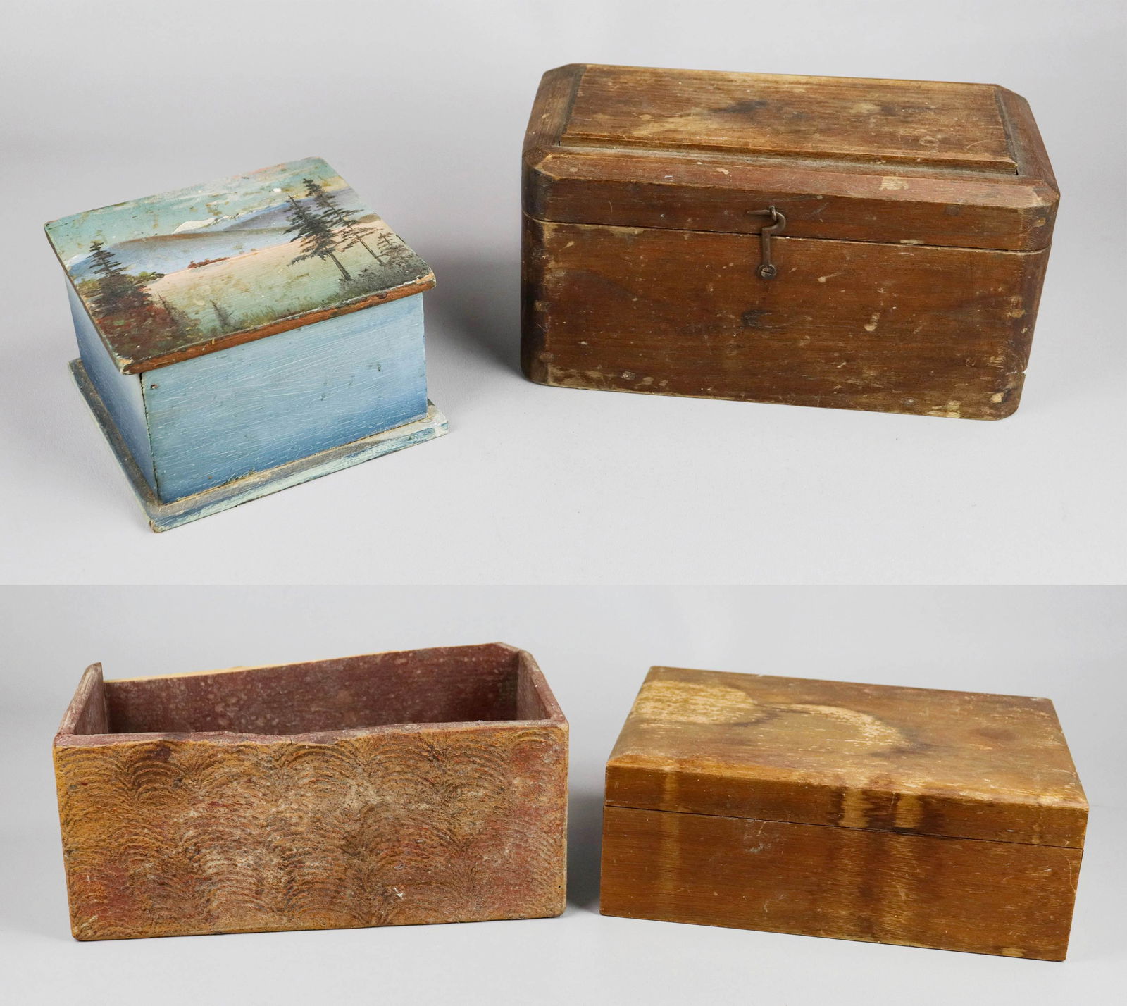 (4) Wood Boxes (1 of 4)