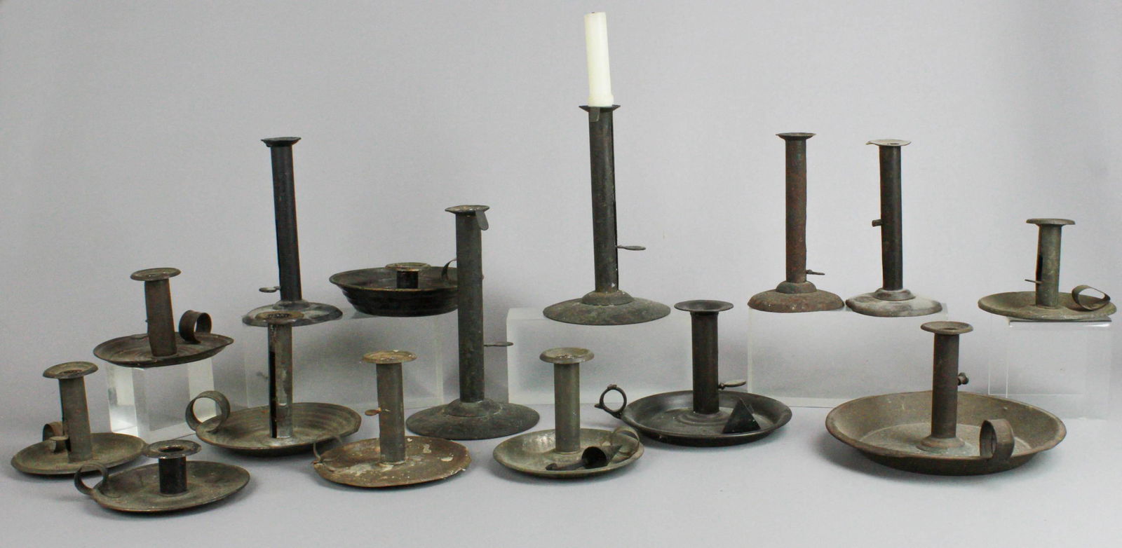 (15) Tin & Iron Candlesticks (1 of 1)