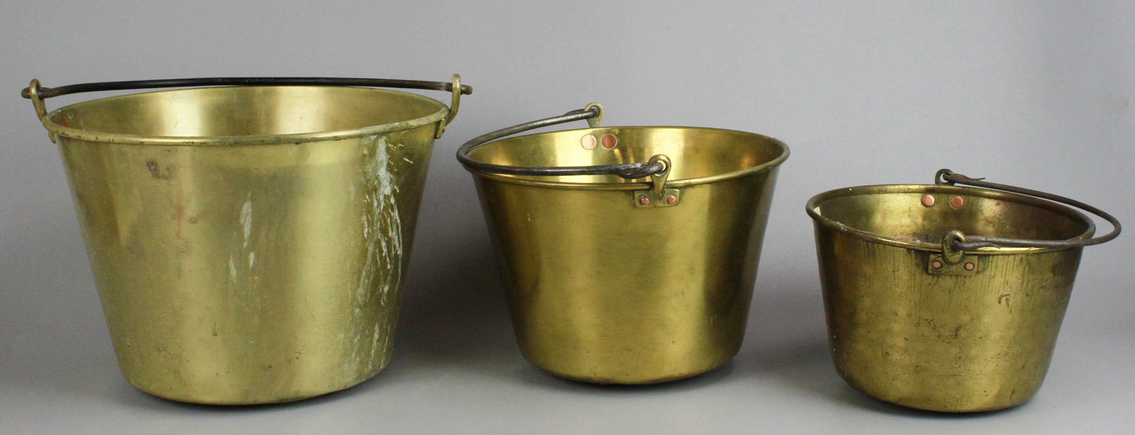 (3) Graduated Brass Buckets (1 of 1)