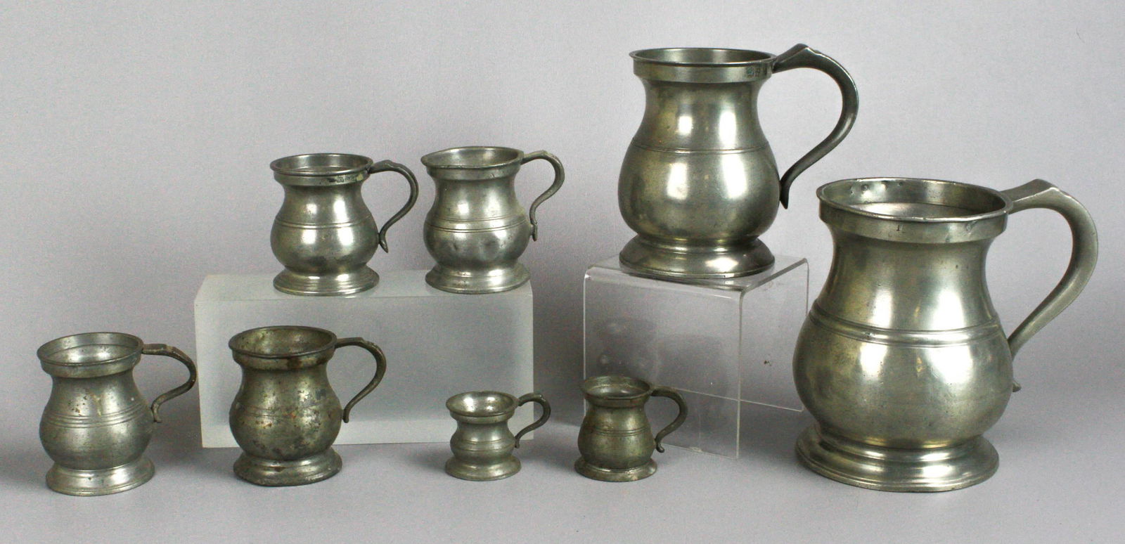(8) Pewter Bellied Measures (1 of 6)