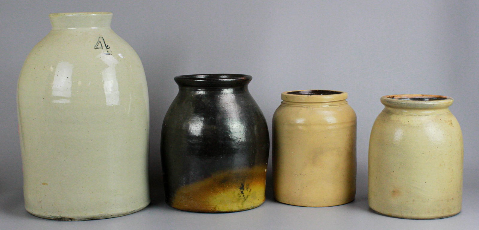 (4) Large Stoneware Jars (1 of 1)