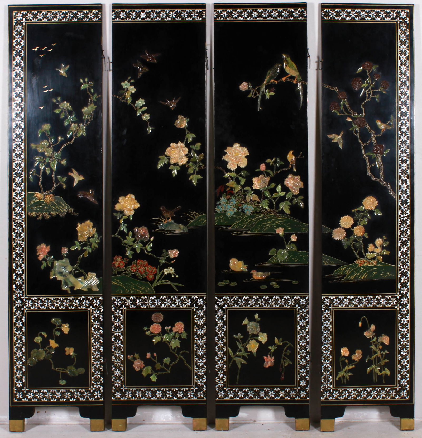 4-panel Chinese Coromandel screen (1 of 8)