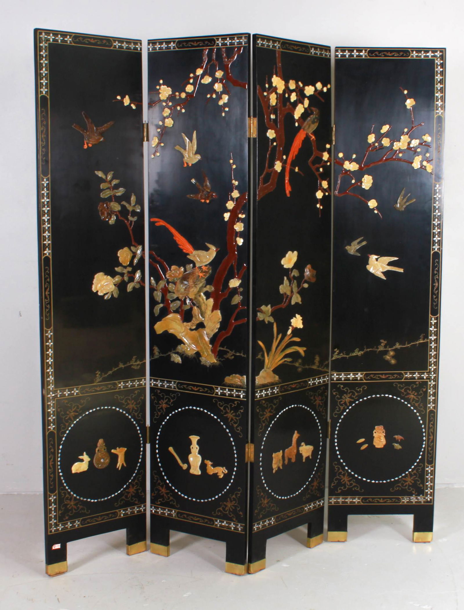 4-panel Chinese Coromandel screen (1 of 2)