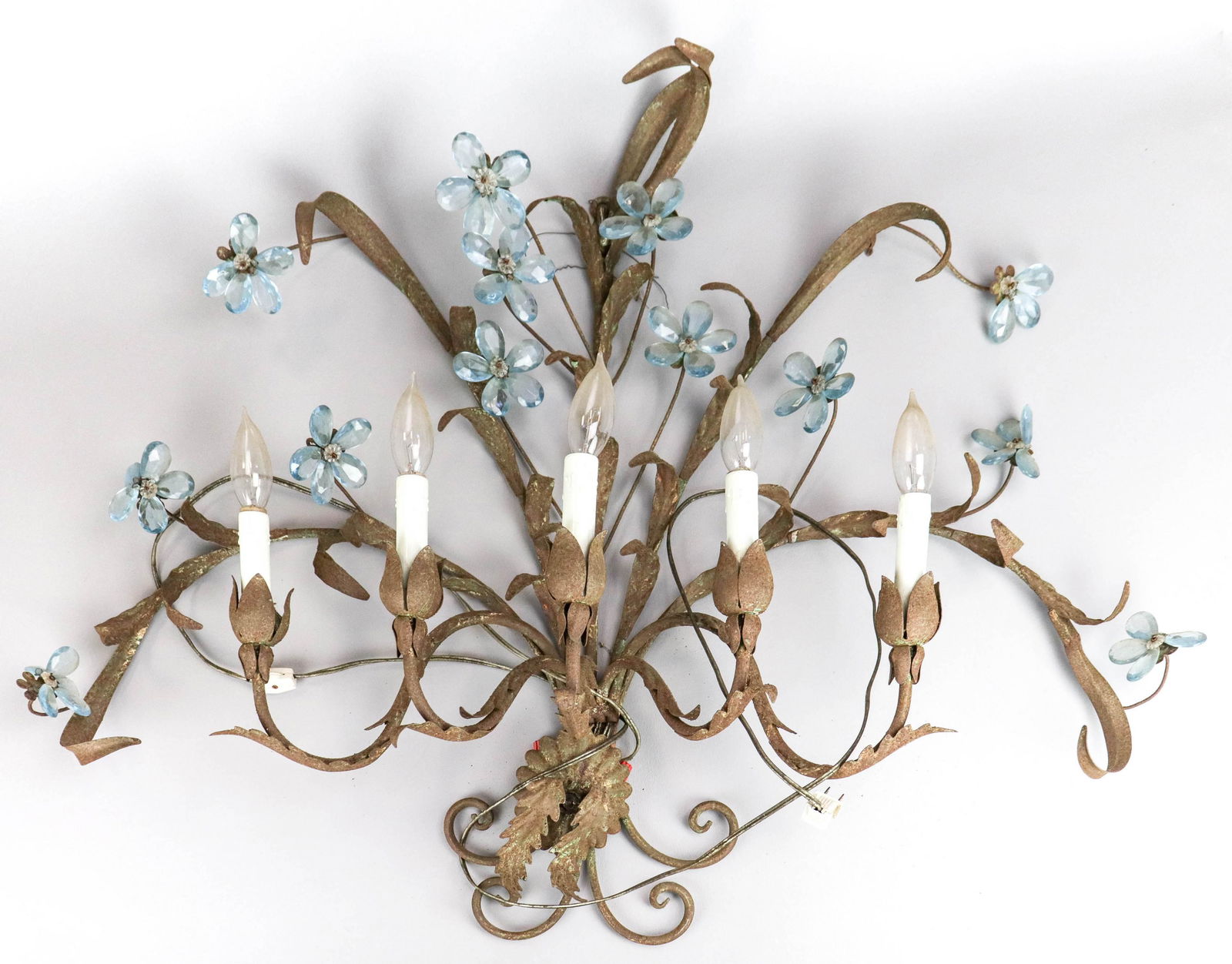 Metal leaf form 5 light sconce (1 of 1)