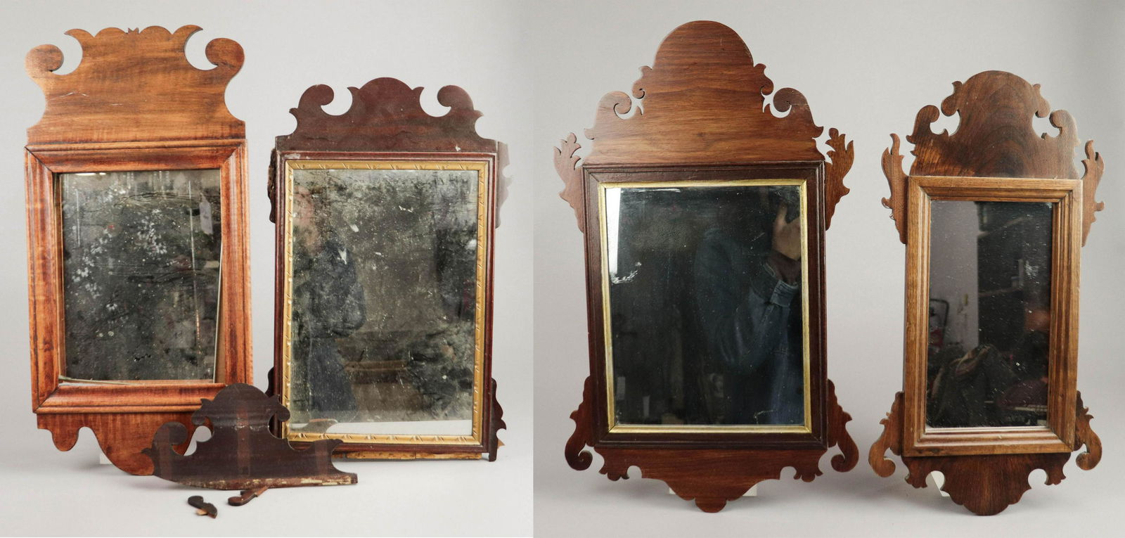 (4) Mahogany Chippendale and Chippendale style hanging (1 of 3)