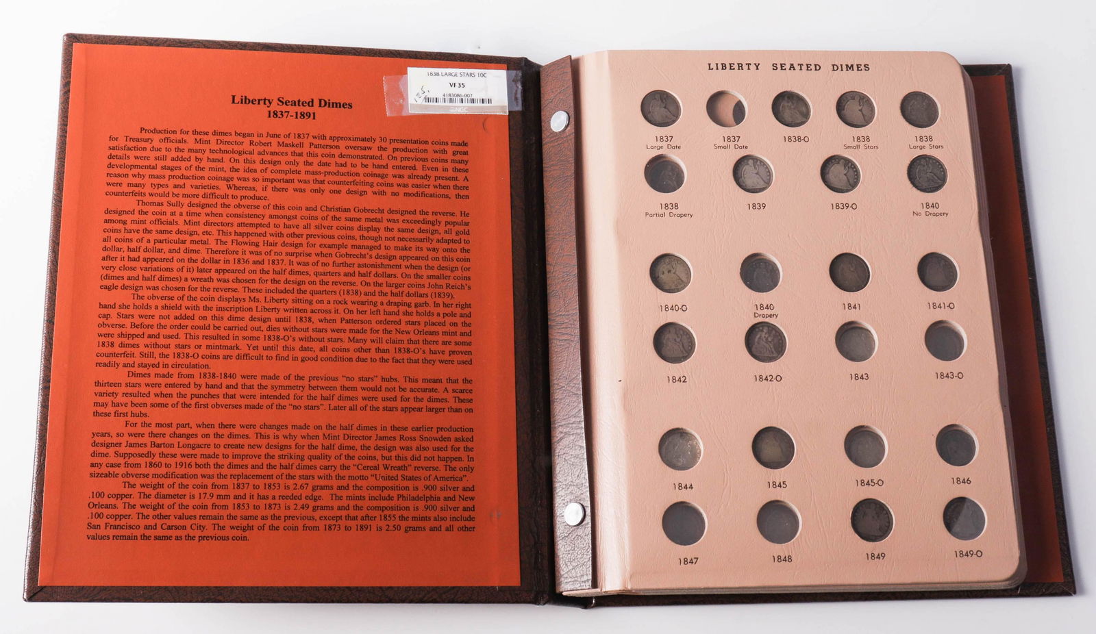 Partial Set Liberty Seated Dimes 1837-1891 (1 of 5)