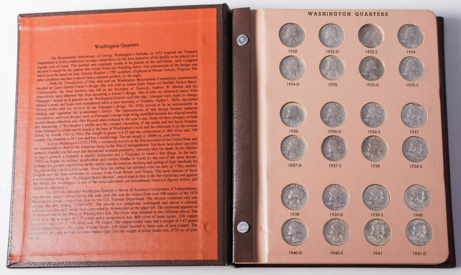 Set Washington Quarters 1932-1998, Missing 1932-S (1 of 8)