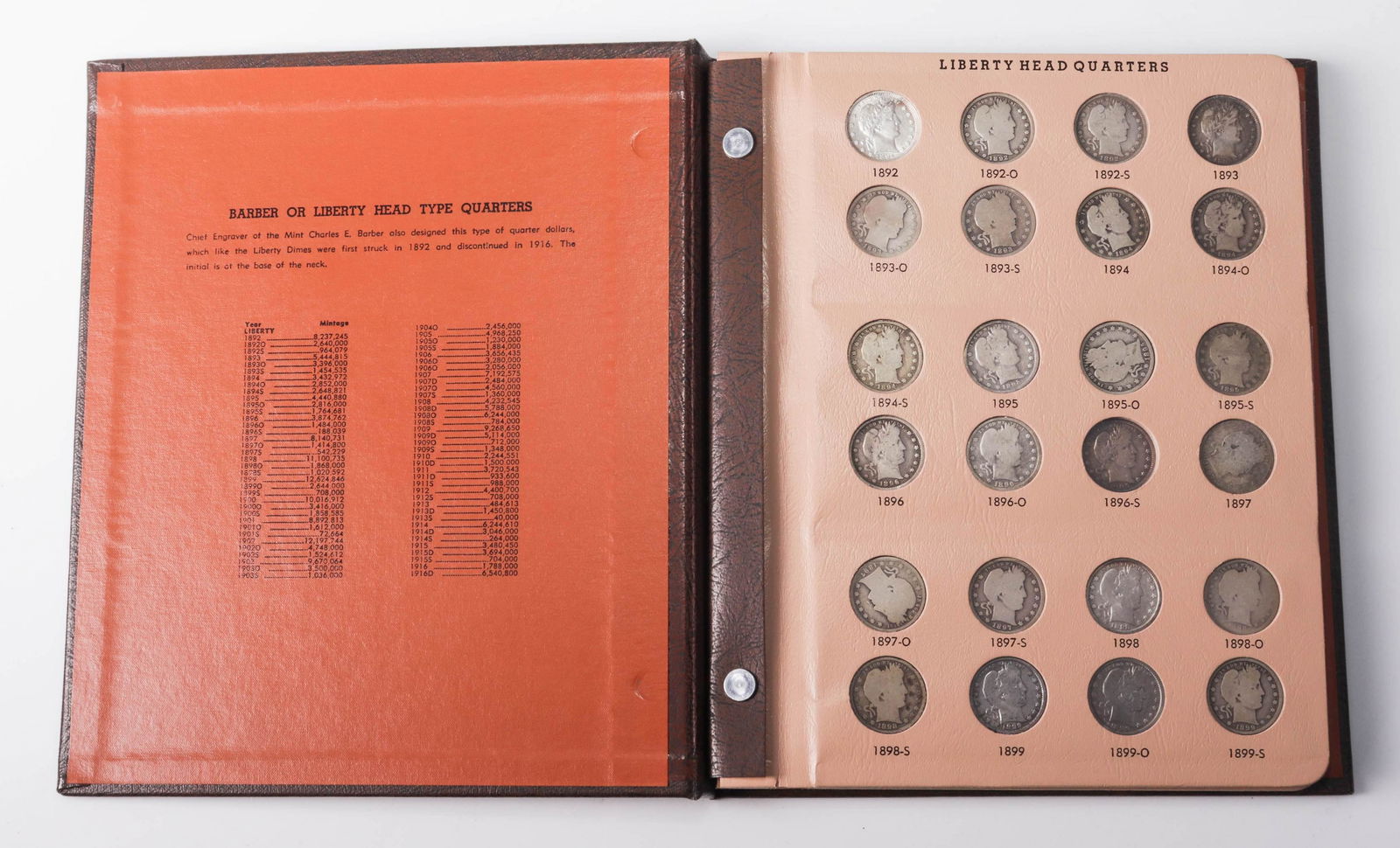 Partial Set Barber Quarters VG-AU, 69 pcs (1 of 4)