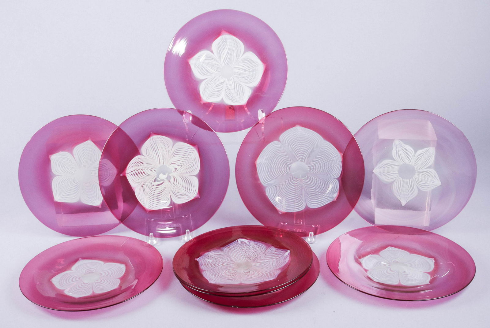 (10) Durand Art Glass Plates (1 of 1)