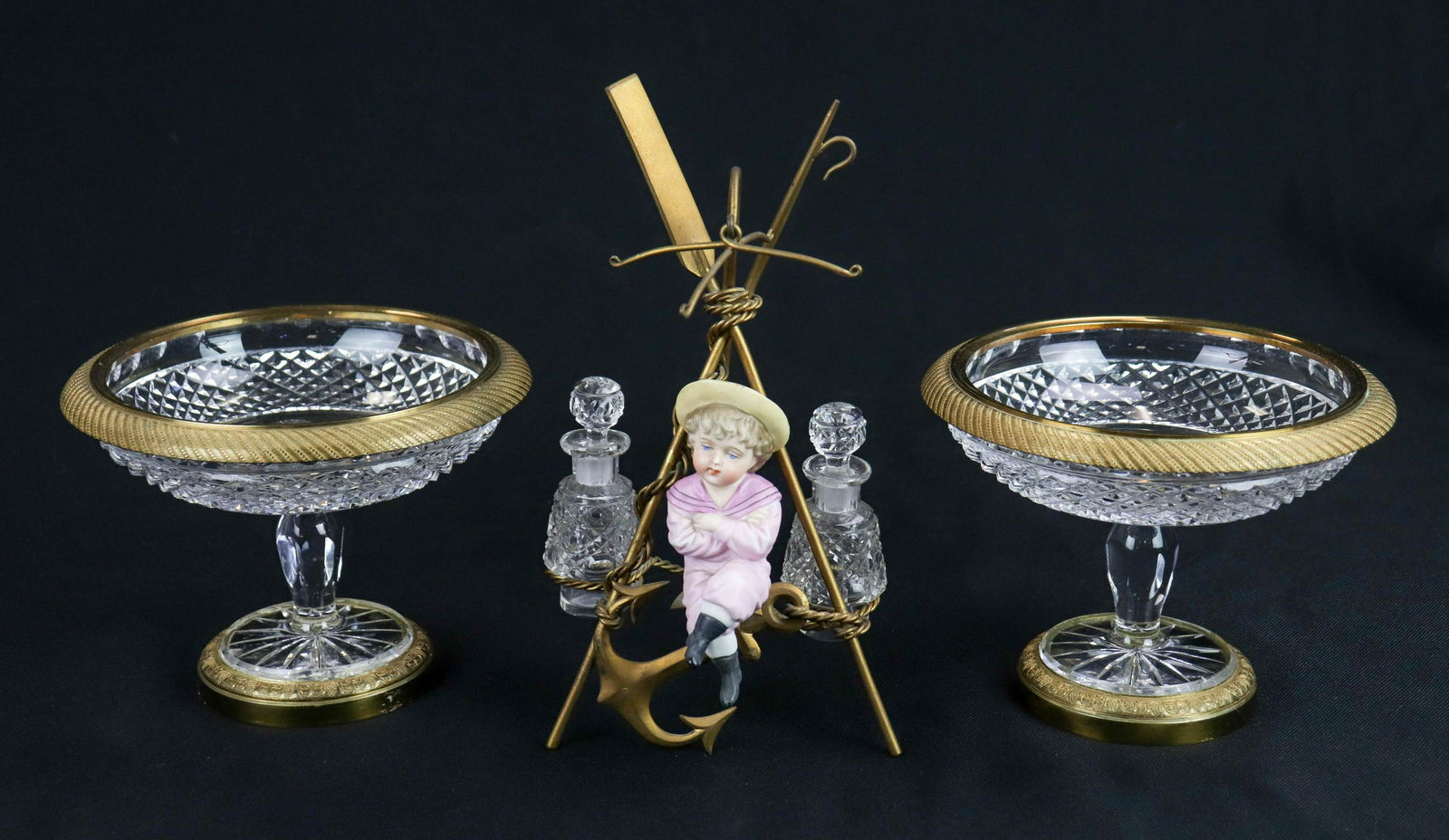 PR Cut Glass Compotes and Condiment (1 of 1)