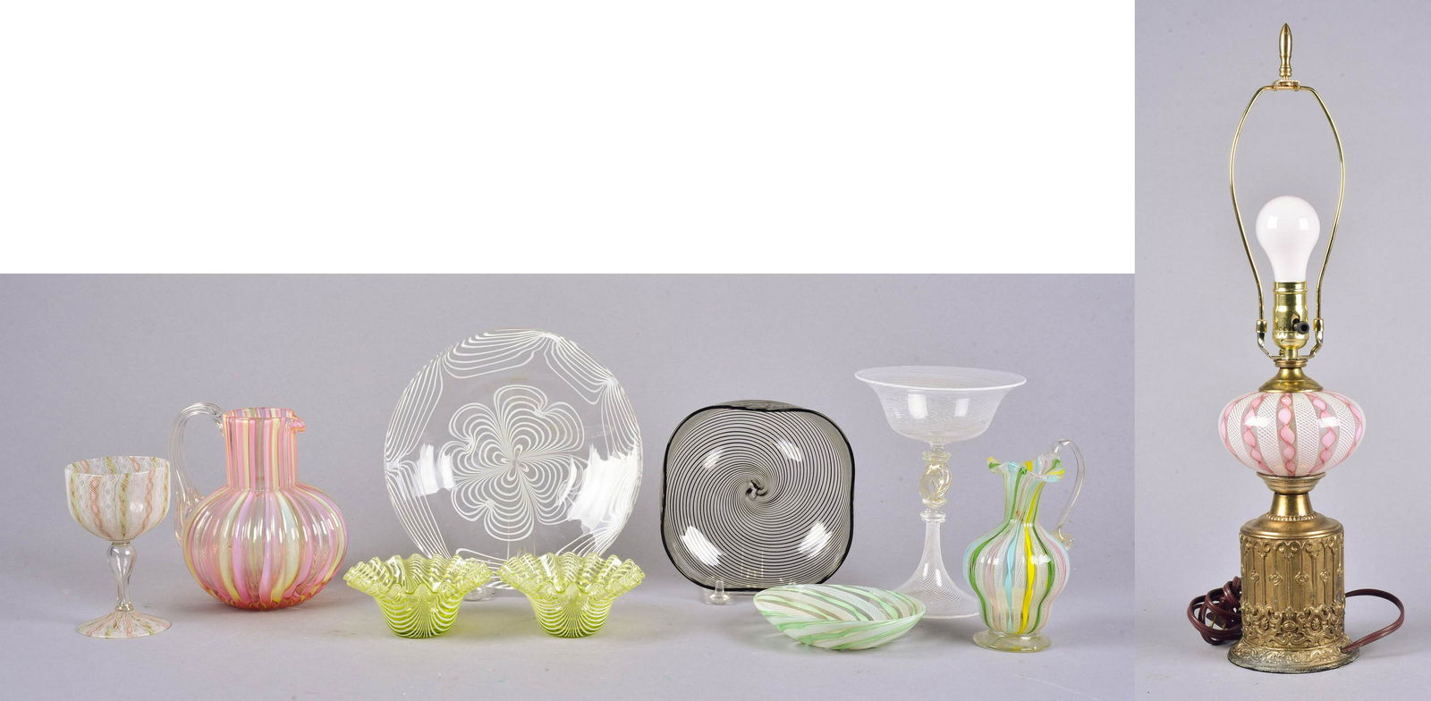 Italian Art Glass and Lamp Grouping (1 of 5)