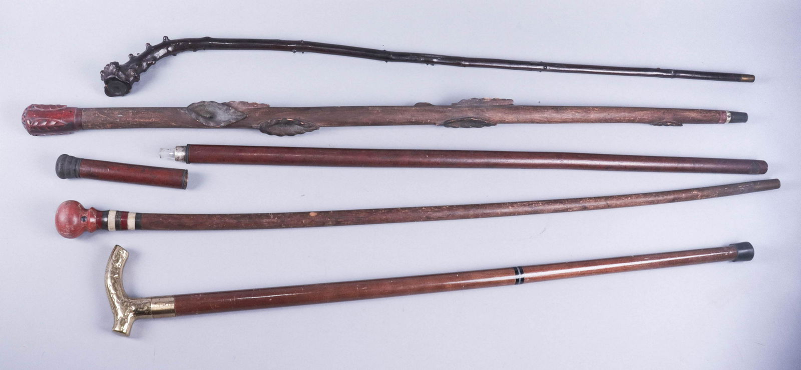 (5) Wooden Walking Sticks (1 of 3)